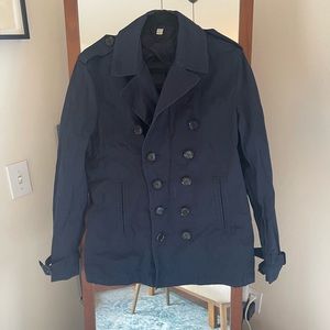Double Breasted Burberry Peacoat